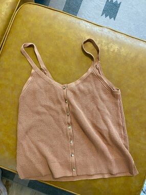 Abercrombie Peach Knit Tank Top